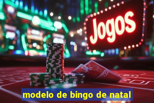 modelo de bingo de natal