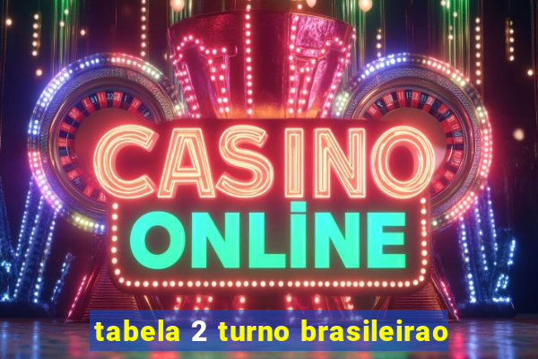 tabela 2 turno brasileirao