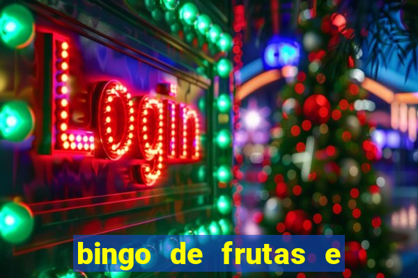 bingo de frutas e legumes para imprimir