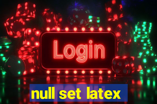 null set latex